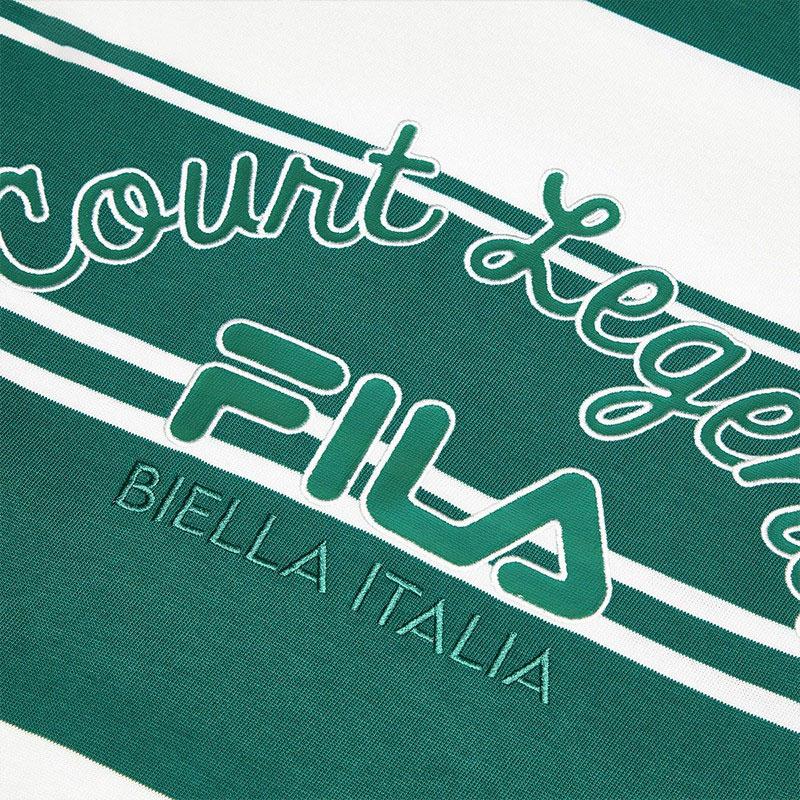 New FILA Drop Shoulder Sleeve T Shirt Women's Midsummer Green F11W339107F-DG