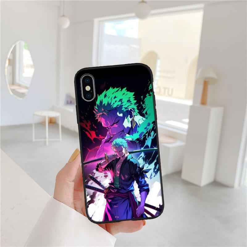 FM50 Zoro One Piece Soft Shell Phone Case for Samsung Galaxy S20 S21 S22 Ultra FE + Plus A21S A22 A24 A25 A26 A30 A30S A31