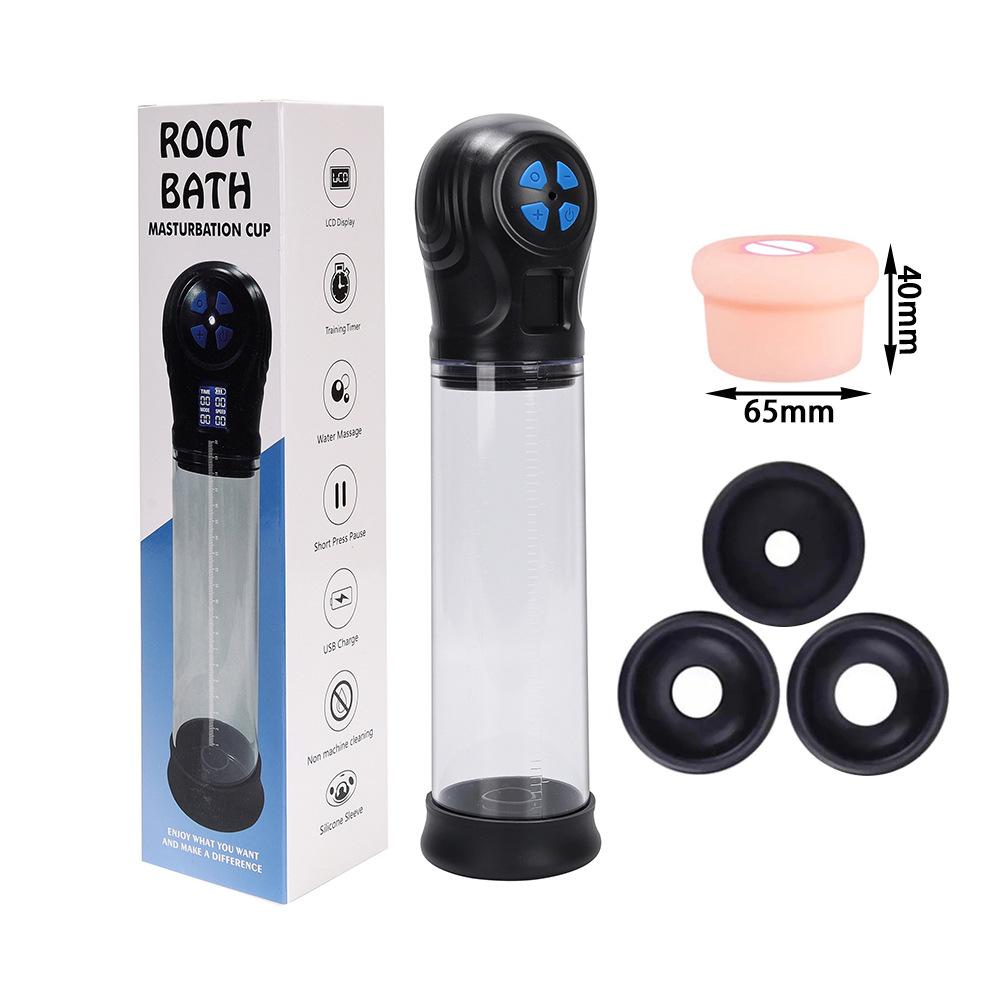 Vacuum Electri Penis Pump for Men Automatic Penis Expander Enhancer Pump Penis Trainer Sucking Male Masturbator Sex Toys for Men
