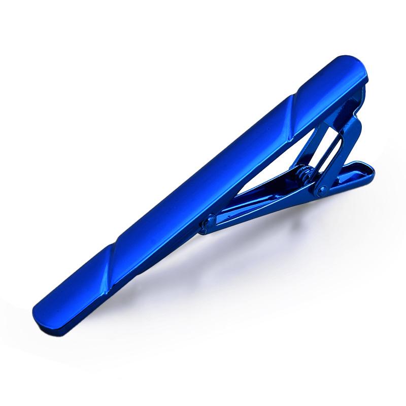 Brass Tie Clip with Laser Logo, 5.8x0.6cm - Men's Formal Business Accessory