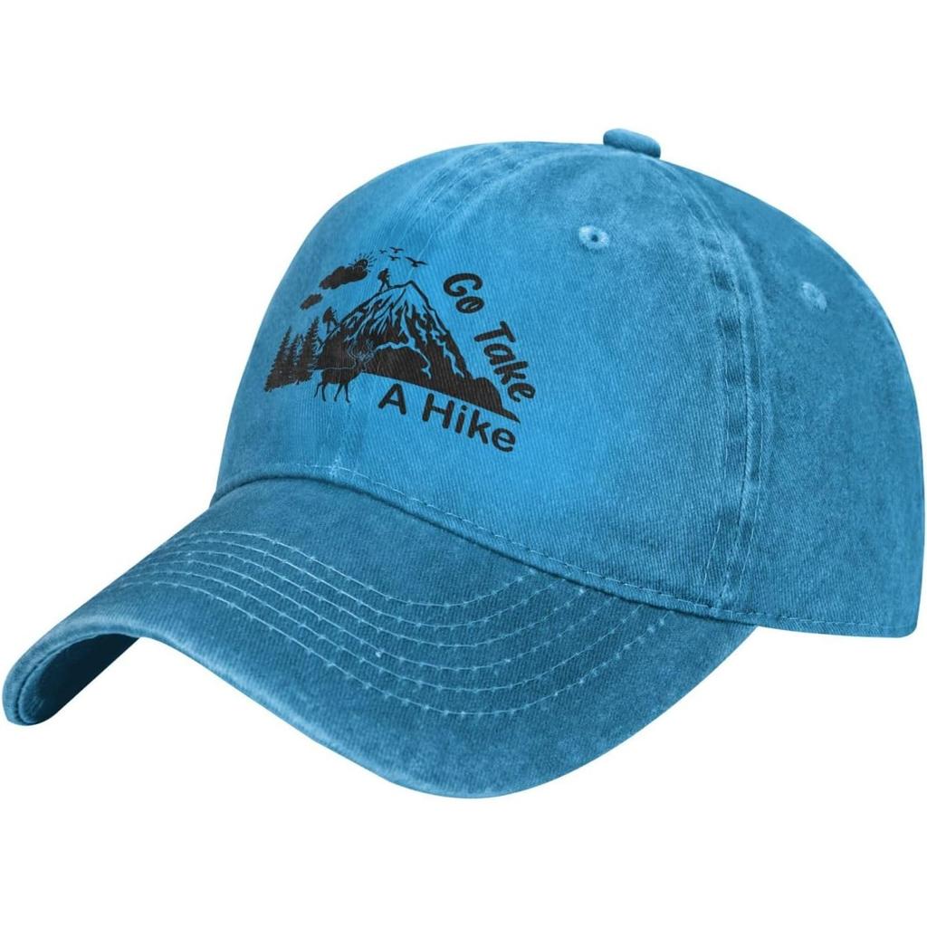 Go Take A Hike Graphic Baseball Cap Distressed Cotton Adjustable Dad Hat Outdoor