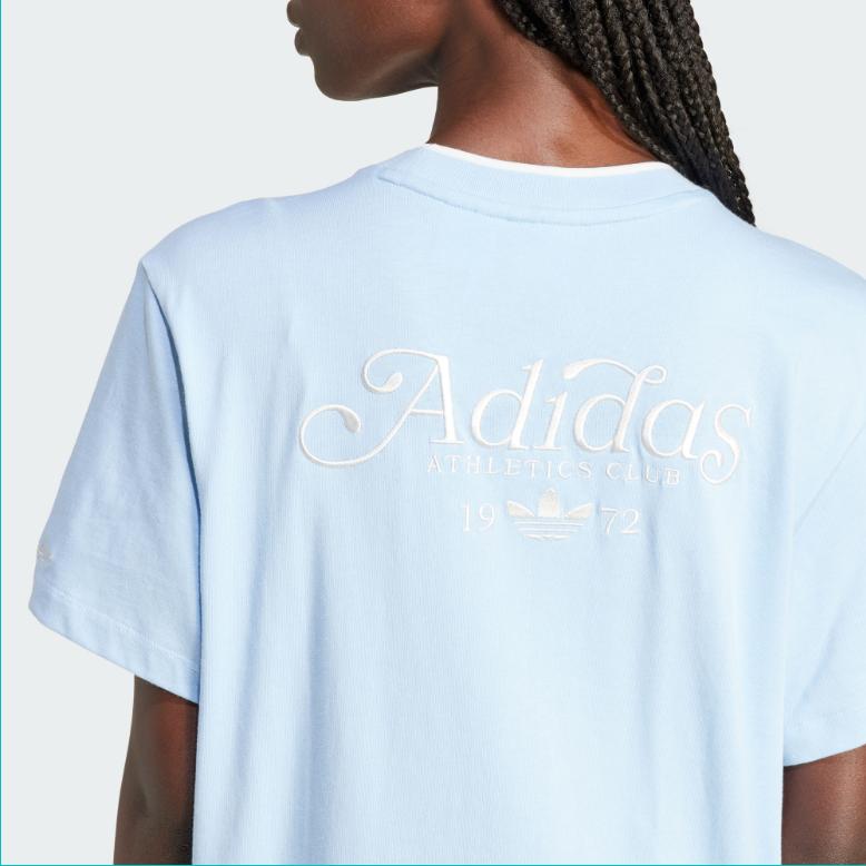 Adidas Originals Graphic Loose T-Shirt Women Tops Pink Blue IZ0107