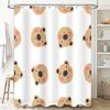 Cute Bear Printed Shower Curtain Waterproof Bathroom Decor Home Decoration for Kids Bathrooms White 180x240cm (Packaged with Fre