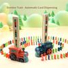Tren Domino pentru Copii Mașină Electrică Automată de Așezat Set Domino Colorat Jucării Educative Blocuri Cadou pentru Băieți Fete