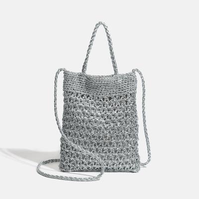 Borse intrecciate di design di piccole dimensioni, Borsa a tracolla intrecciata, Borsa a secchiello intrecciata
