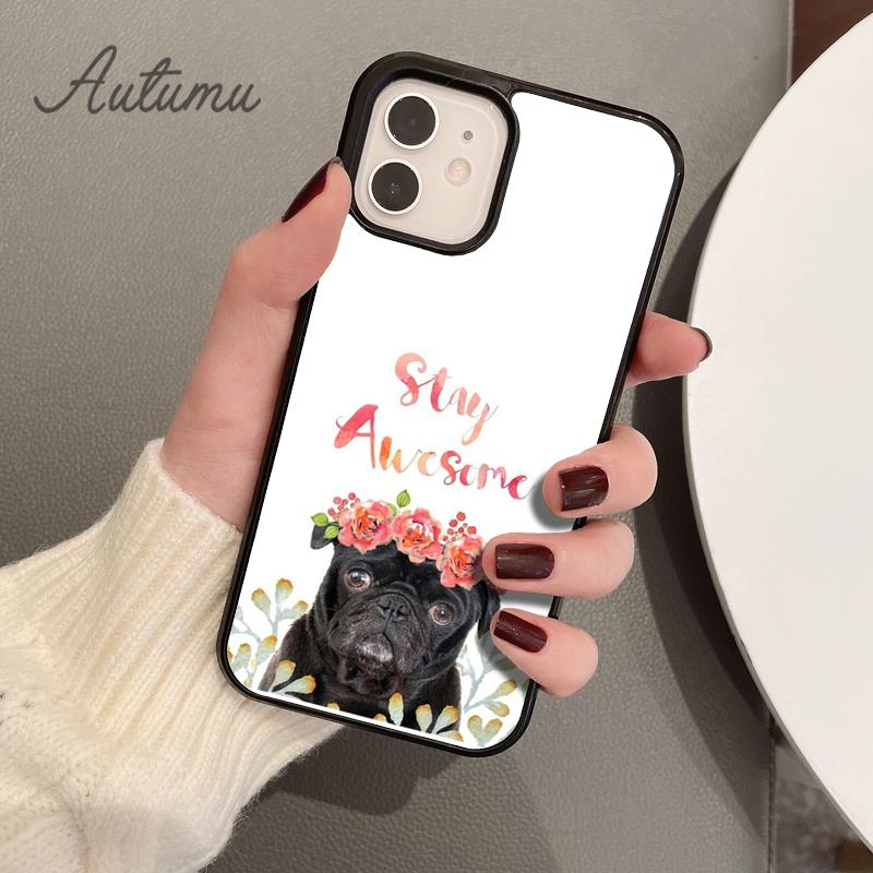 CUTE PUPPY PUG DOG MOPS Phone Case for iPhone 17 Air 15 16 11 12 13 14 Pro Max Plus coque Fundas Shell