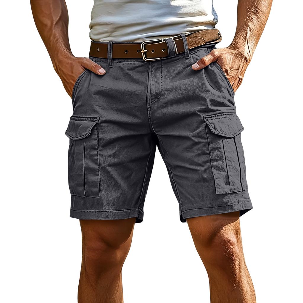 Men’s Lightweight Casual Cargo Shorts Five Pocket Design Relaxed Fit Durable Shorts for Outdoor Activities