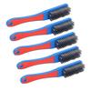 5Pcs Wire Brush Stainless Steel Bristle Silicone Handle Cleaning Tool for Woodworking