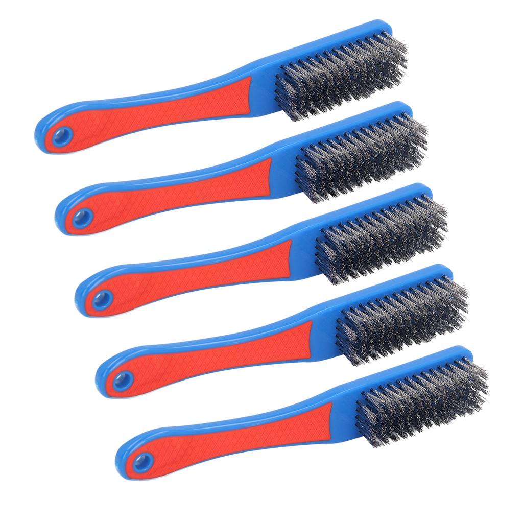 5Pcs Wire Brush Stainless Steel Bristle Silicone Handle Cleaning Tool for Woodworking