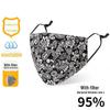 Floral Pure Cotton Three-Layer Windproof & Cold-Proof Cycling Mask for Outdoor Autumn/Winter