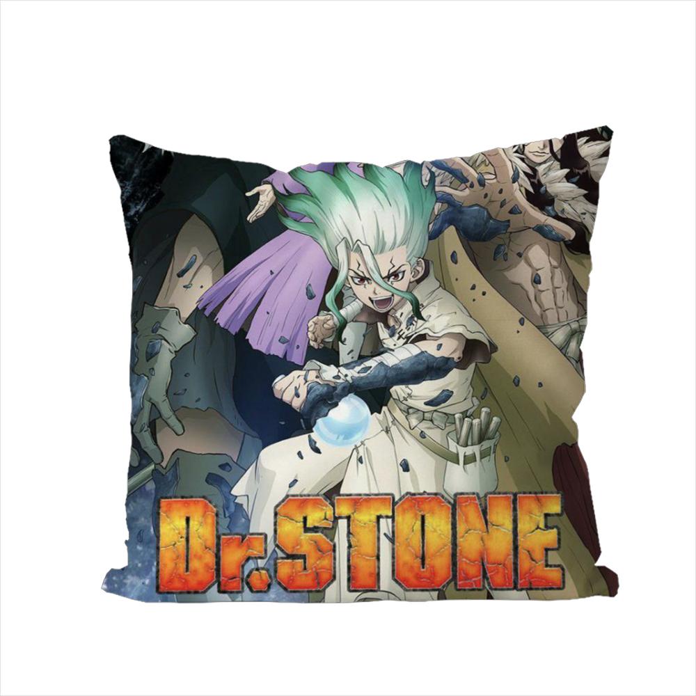 Anime DrSSTONE Kissenbezug Für Auto Sofa Dekorativ Zuhause Zweiseitiger Druck Plüsch Quadratisch Wurfkissen Kissenbezug