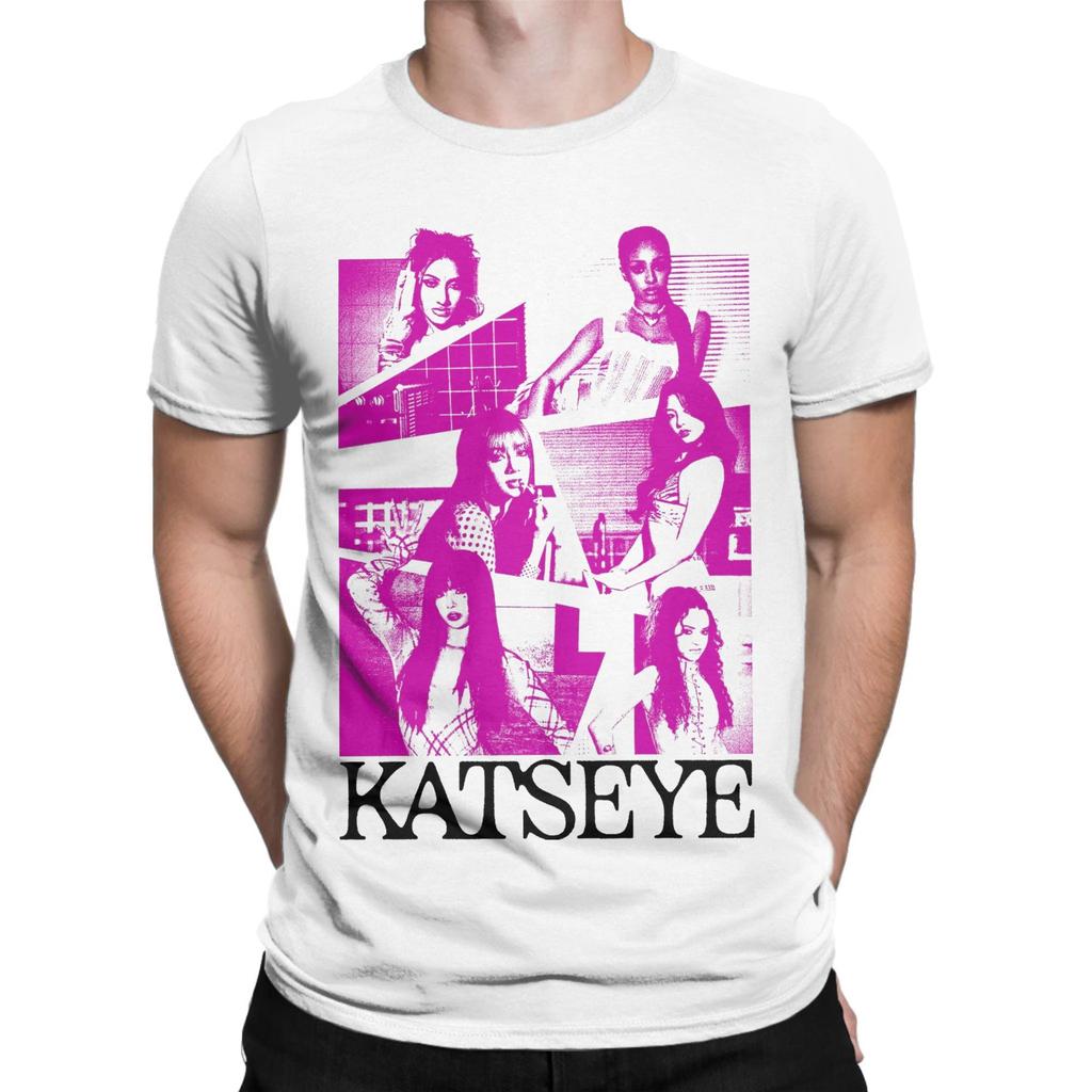 Purple Grunge Girl Katseye Kpop Unisex's T Shirt  Funny Tees Short Sleeve Crewneck T-Shirts Pure Cotton Gift Idea Tops