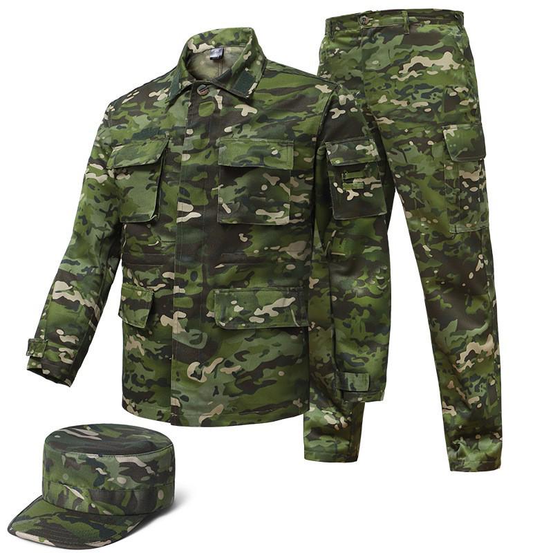 Unisex Camouflage Suit Set: Durable, Breathable Military Training and Outdoor Work Uniform