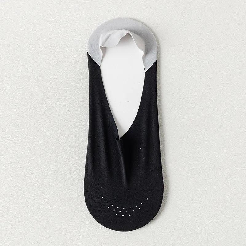 Silicone Invisible No Show Socks Sox Non-slip Sock Slippers Mesh Breathable Low Cut Boat Socks Men Male Seamless Ice Silk Summer