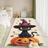 Haunted Nursery Rug - Baby-Safe Flannel for Monster Under Bed, Glow Eyes Anti-Slip Mat | Spooky Kids Room Essential