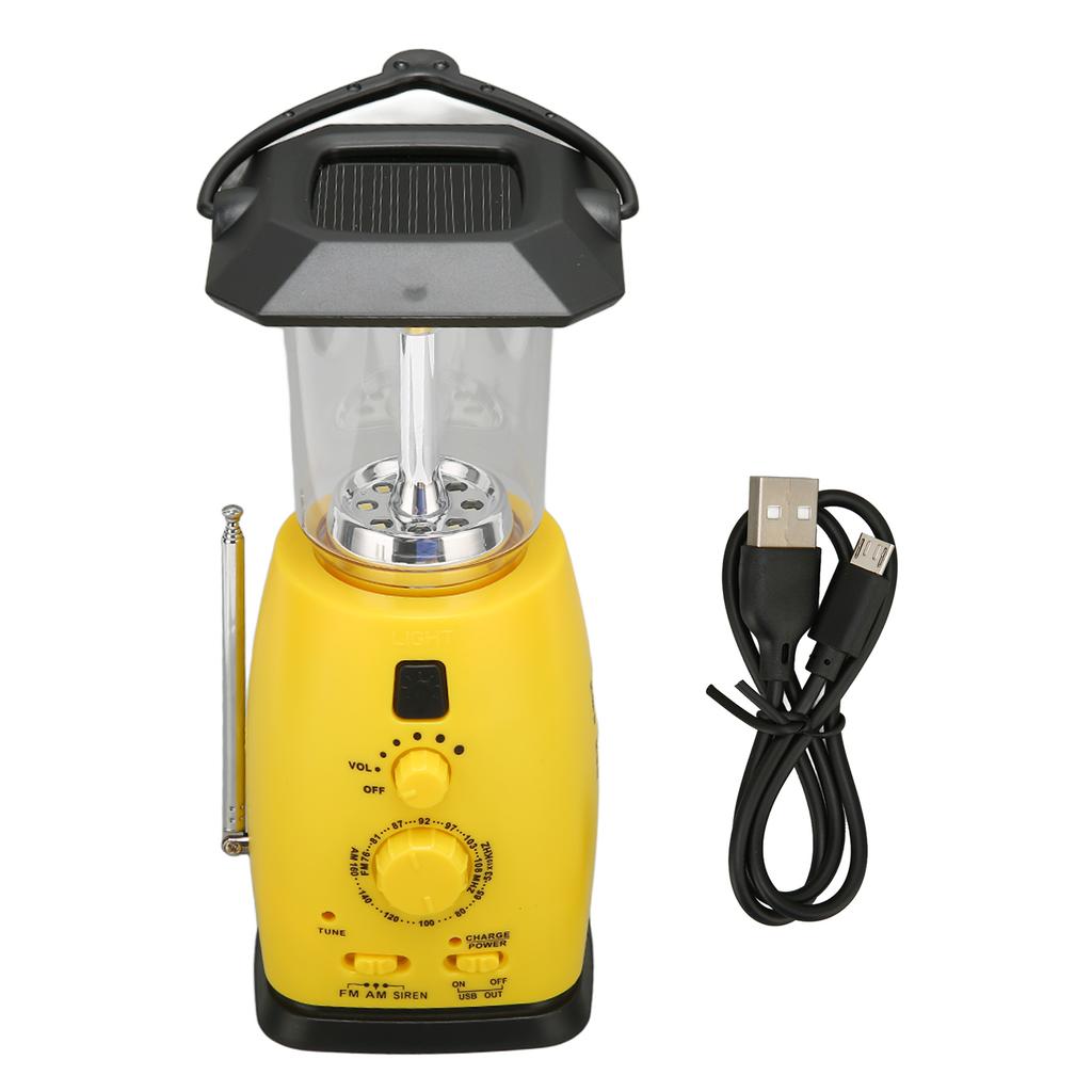 Solar Hand Crank AM FM Radio Portable Solar Emergency Radio with LED Light for Outdoor