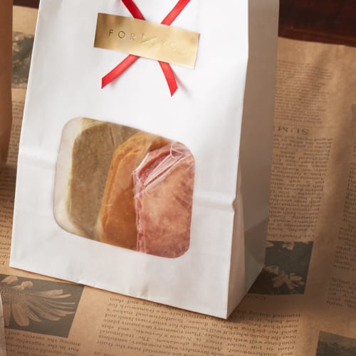 Pack Takeyama Food Bags, Window Bags, Plain White, Small, 100 Count, XZT51001