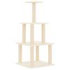 Maison Exclusive - Arbre à chat avec griffoirs en sisal crème 111 cm