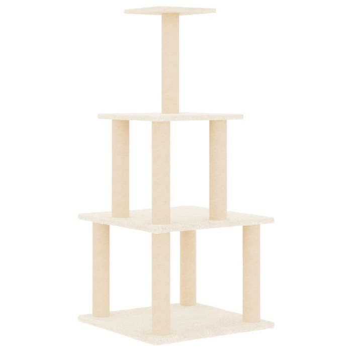 Maison Exclusive - Arbre à chat avec griffoirs en sisal crème 111 cm
