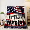 Thank You Veterans Flag Print Blanket bedroom Blanket for Livingroom Couch lunch break Soft throw for Friend's festival Gift