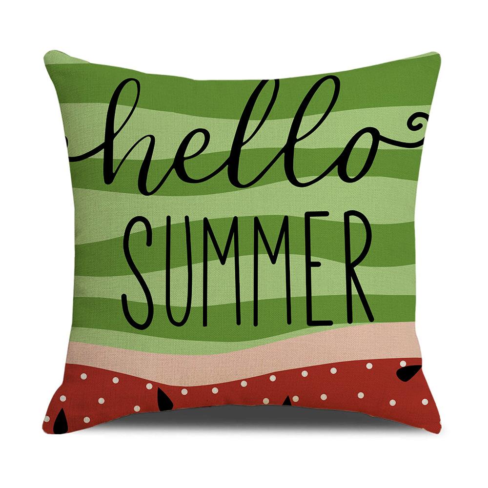 Summer Sunflower Watermelon Cartoon Printed Pillowcase Living Room Decoration Sofa Cushion Cover Bedroom Pillow