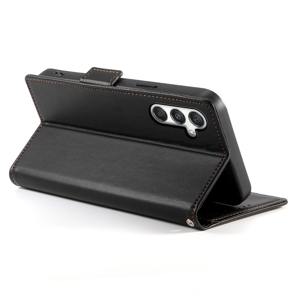 DF-010 Für Samsung Galaxy M35 5G Ständerhülle PU Leder Brieftasche Handyhülle