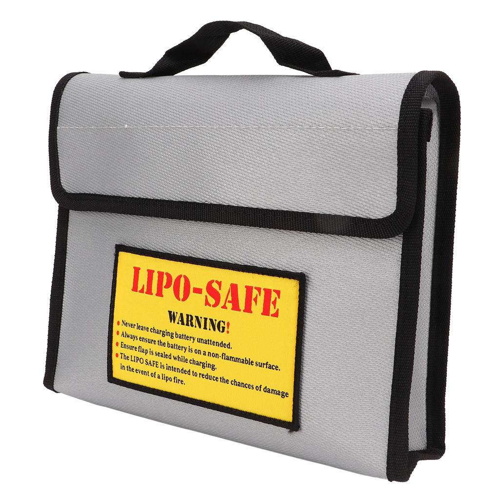 Akku Explosionsschutzbeutel Flammenhemmende Faser Grau Feuerfest Lithium-Akku Schutz Sicherheitsbeutel
