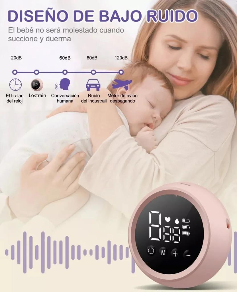 Přenosná elektrická odsávačka mateřského mléka odsávačka mléka s LED obrazovkou pro kojení Nízká hlučnost Láhev na mléko 180 ml Bez BPA