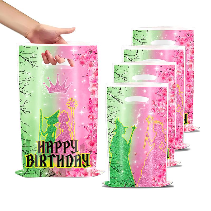10Pcs Magic Witch Gift Bag Birthday Decorations Wicked Goodie Bag Candy Gift Packaging Baby Shower Girls Favors Gifts Party Supp