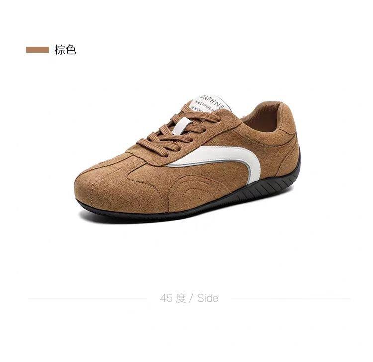 

Red retro German training shoes women s autumn 2025 new soft-soled versatile sports shoes popular flat baseplate shoes women 40