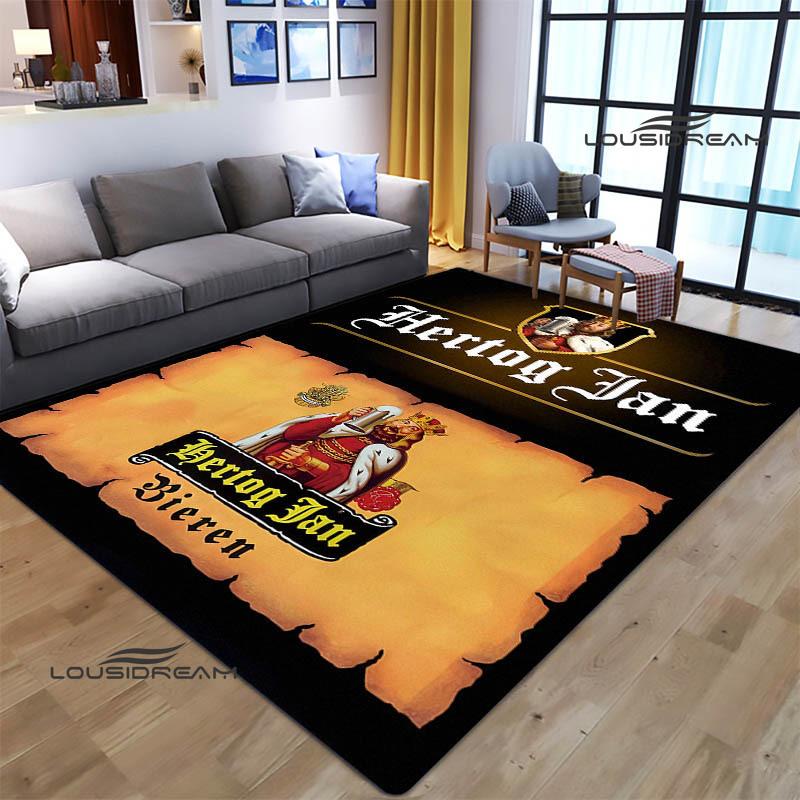 Hertog jan LOGO Teppich Wohnzimmer Schlafzimmer rutschfeste Teppiche Yogamatte Outdoor-Teppich Kawaii-Teppich Läufer Geburtstagsgeschenk