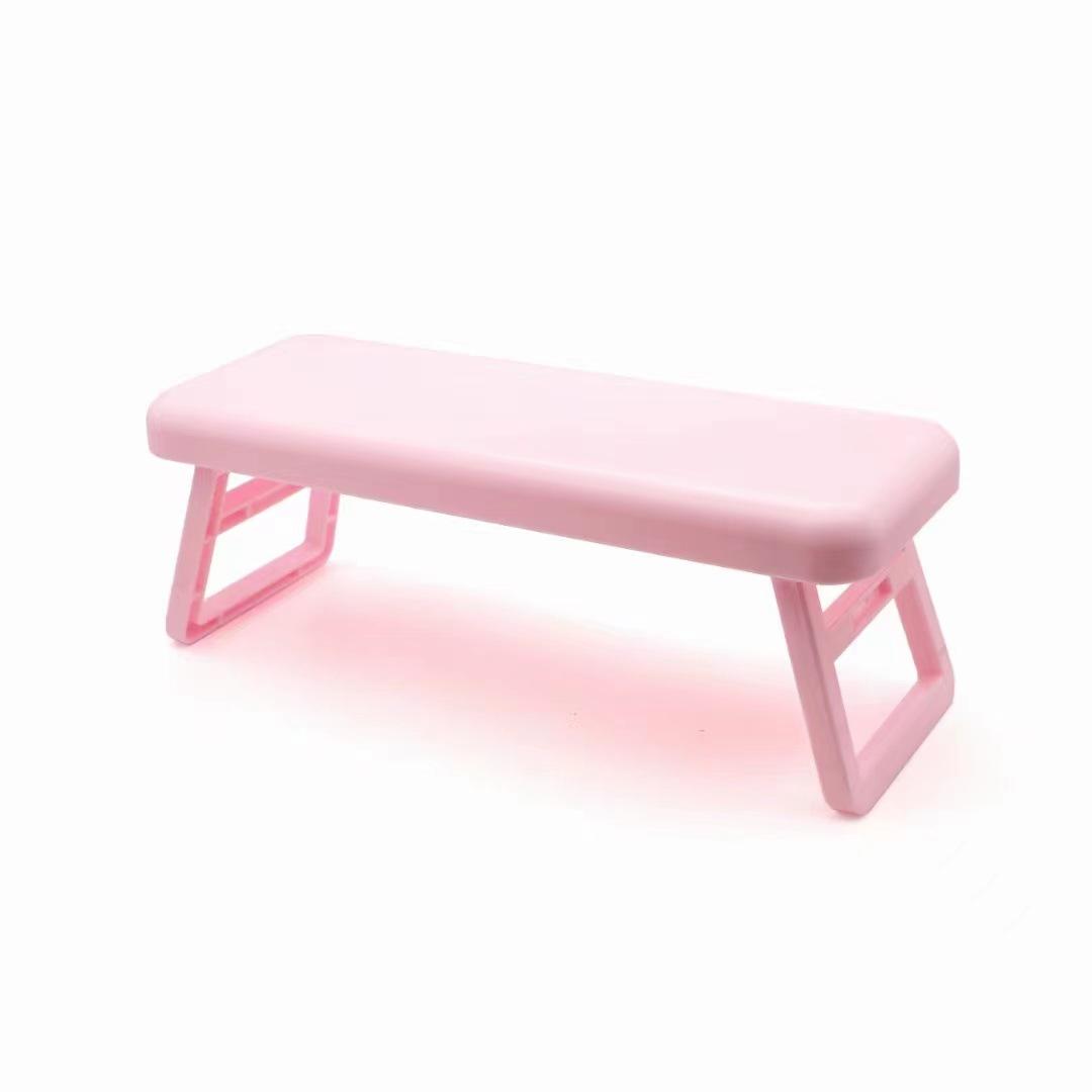 

Nail Enhancement Hand Pillow Foldable Anti Slip Cushion Plastic Hand Pillow Wrist Bracket Special Heightened Portable Hand Stand розовый