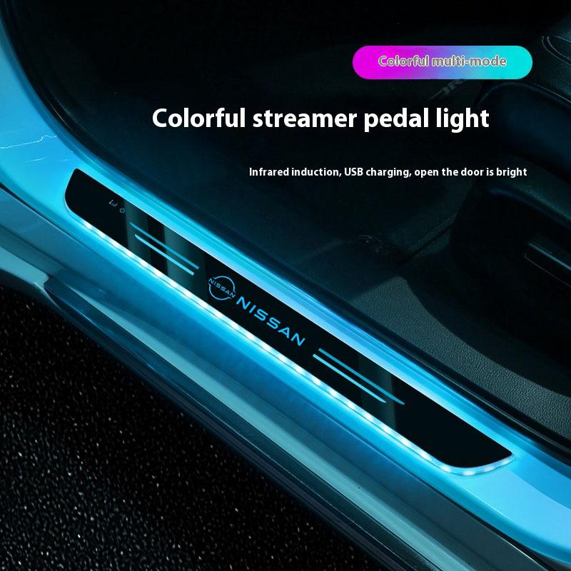 Car Wireless LED Threshold Light For Nissan Qashqai Juke X-Trail Patrol Note Leaf Altima Maxima Micra Murano Rogue Sentra Teana
