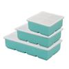 Square Ice Cube Tray with Lid - Large Silicone Mold for Home Use