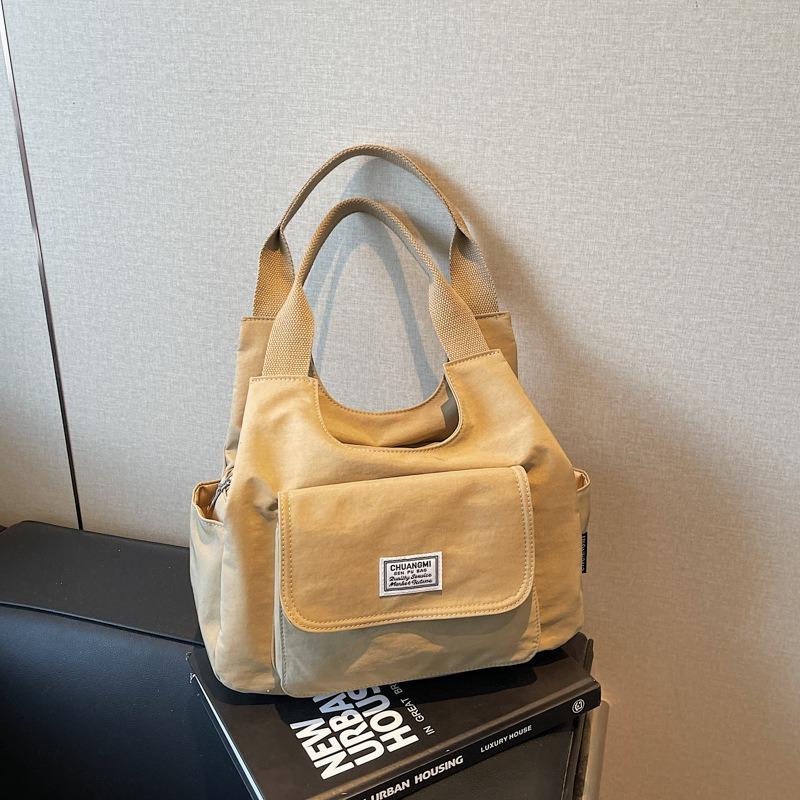 Cloth bag women's large-capacity new summer versatile simple shoulder underarm bag college student class tote bag