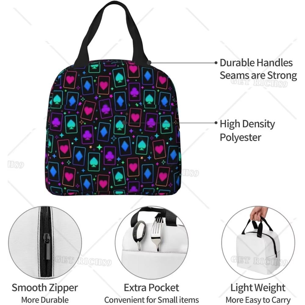 Bunte Sterne Tragbare Aluminiumfolie Verdickte Isolierung Lunchtasche Wiederverwendbare Großraum-Lunchbox für Jungen/Mädchen/Männer/Frauen