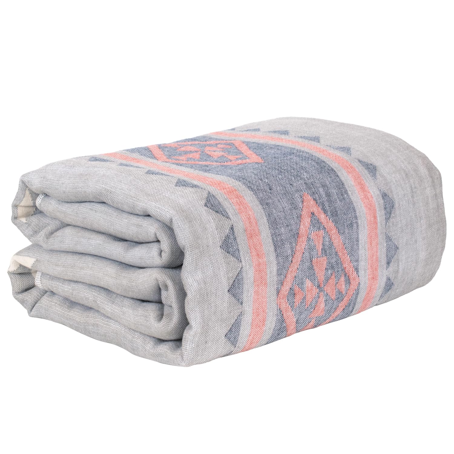 

Плед-полотенце Bloom Imabari Ortega 353 Однослойный марлевый плед Марлевый махровый плед Марлевая ткань Сделано в Японии 140 x 190 см Узор американских индейцев Ортега