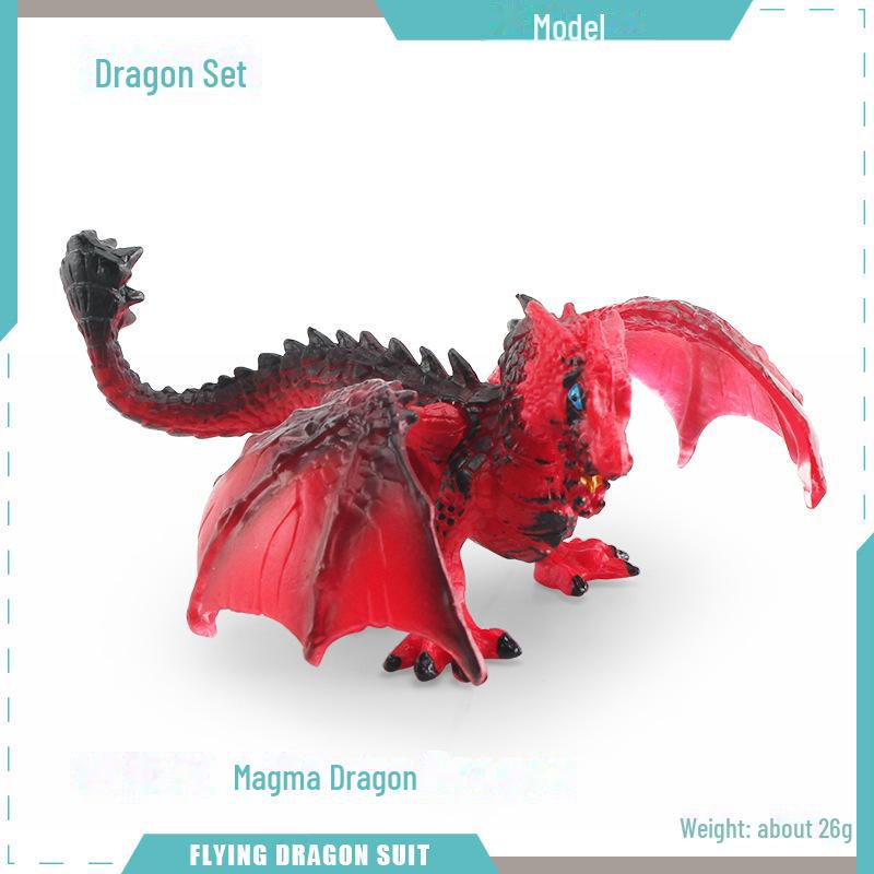 

Игрушечная модель дракона Warcraft: Огненный камень и каменный дракон, подвижная челюсть, украшение в виде динозавра Magma Dragon 26g