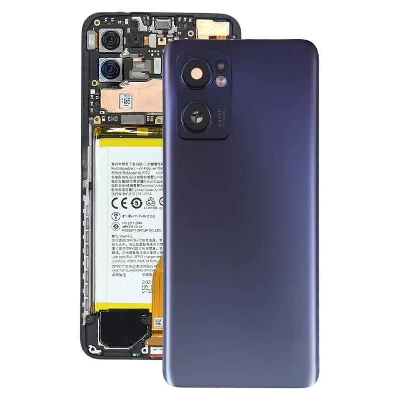 BANERYPAK Parts Battery Back Cover for OPPO Reno7 5G with Camera Lens Cover Phone Rear Housing Case Replacement