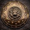 Lion Shield Wall Decor, Bronze Medieval Viking Crest Armor Art