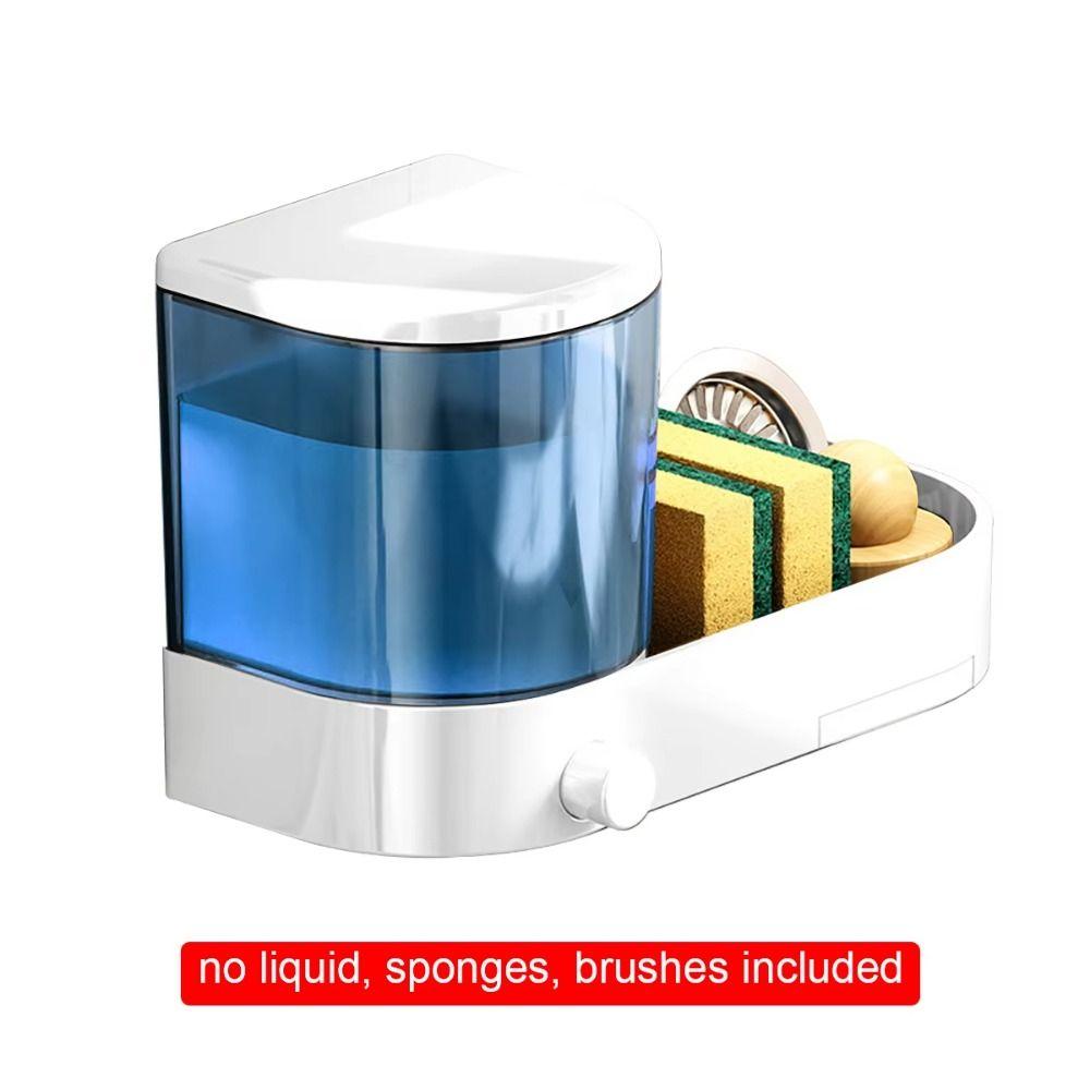 With Drain Tray Wall Mounted Soap Dispenser Large Capacity Hand Sanitizer Container Bathroom