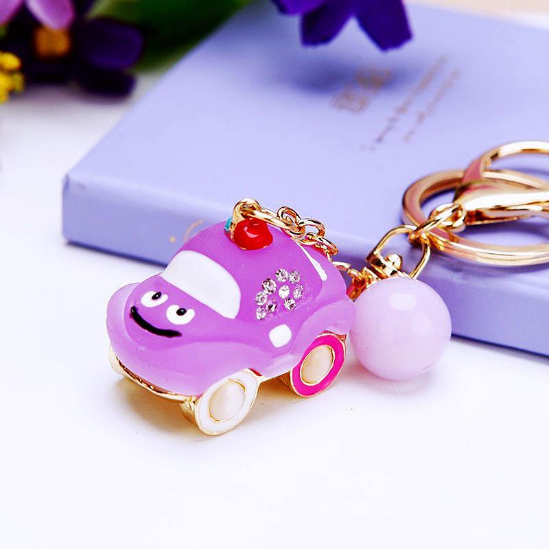 Stunning Rhinestone Alarm Car Keychain Metal Key Ring Accessory For Women Gifts