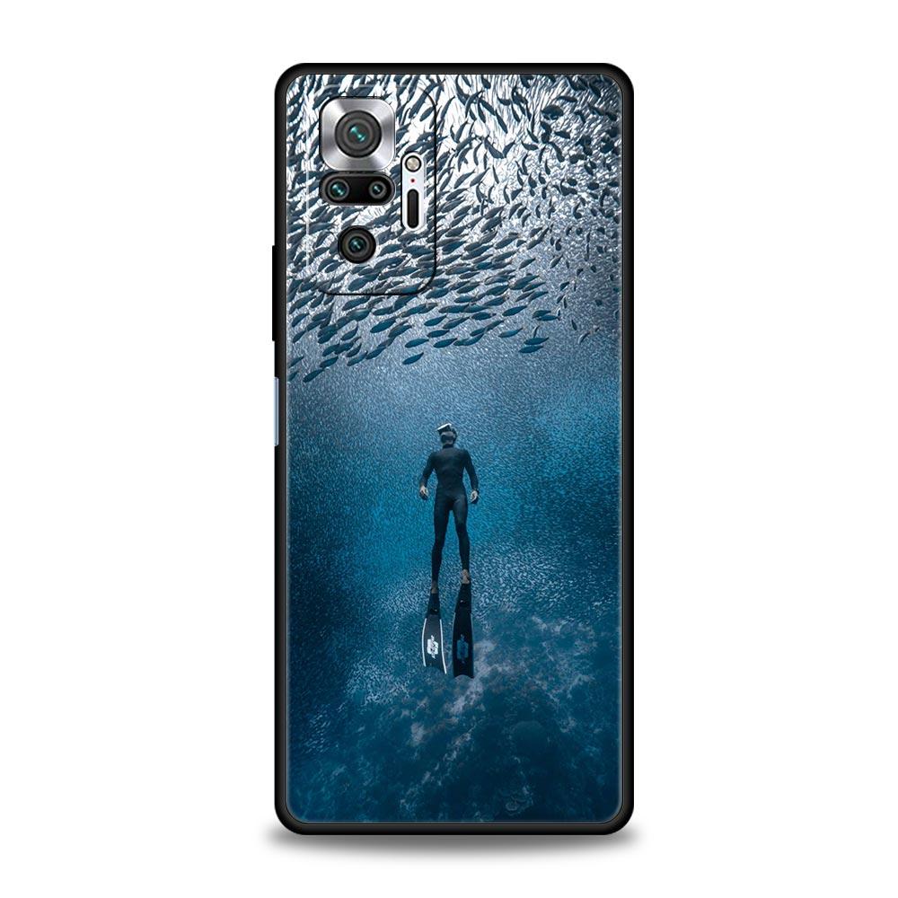 Phone Case For Xiaomi Redmi Note 14 13 12 Pro Plus 5G 9S 9 10 11 4G 14C 13C 12C 10C 9C 9A Soft Cover Sardines Aquatic Product