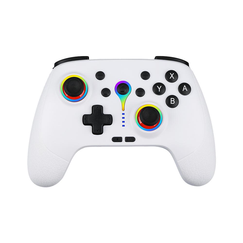 

Bluetooth Game Controller: Somatosensory Vibration & Macro, Compatible with PC, Steam, Hall Joystick білий