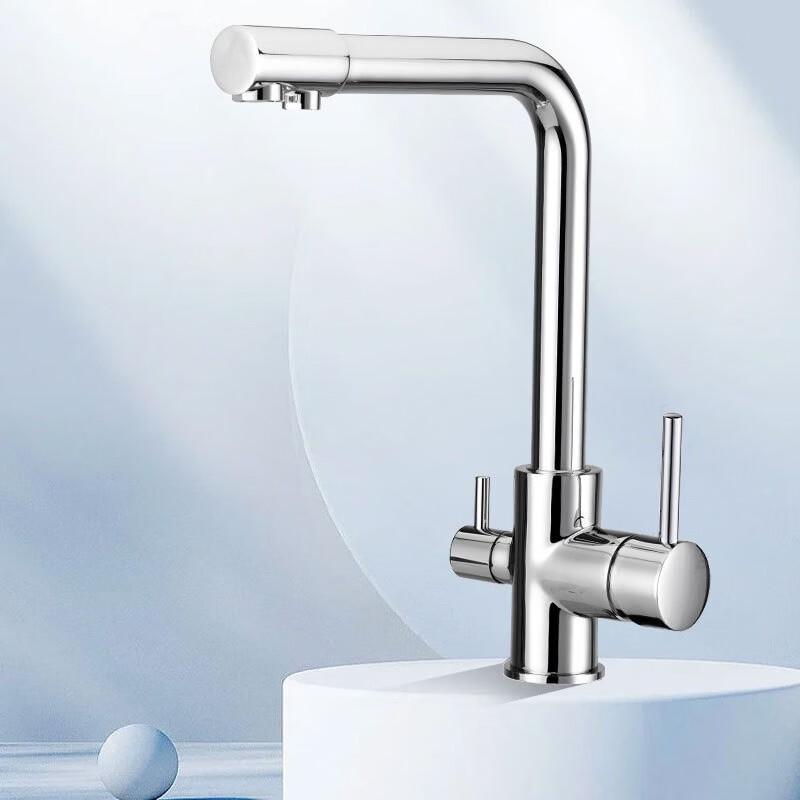 TLXT 3-in-1 Kitchen Faucet with Pull-Out Spout & Purified Water