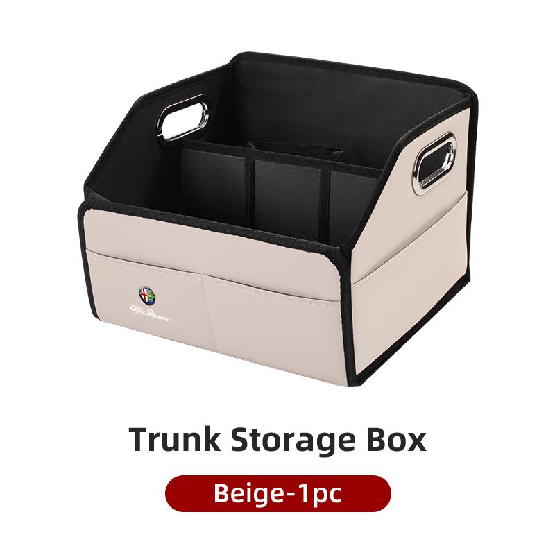 Für Alfa Romeo Faltbarer Leder Kofferraum-Organizer Große Kapazität Reise-Aufbewahrungsbox Für Alfa Romeo Giulietta GT 159 147 156 Mit