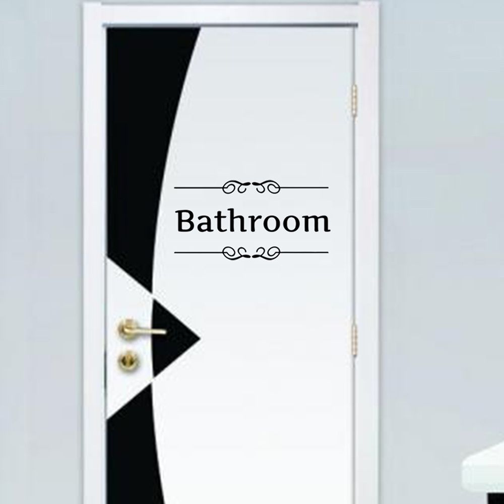 Bedroom Playroom Kitchen Bathroom Office Entrance Sign Toilet Decals Wall Art Door Stickers