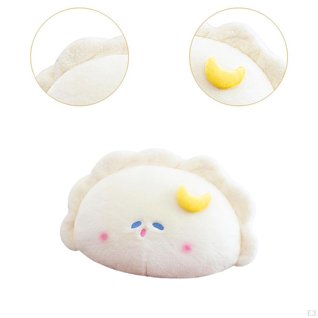 Boiled Dumpling Plush Pillow, Funny Stuffed Food Toys, Home Decoration, Elegant Housewarming Gift