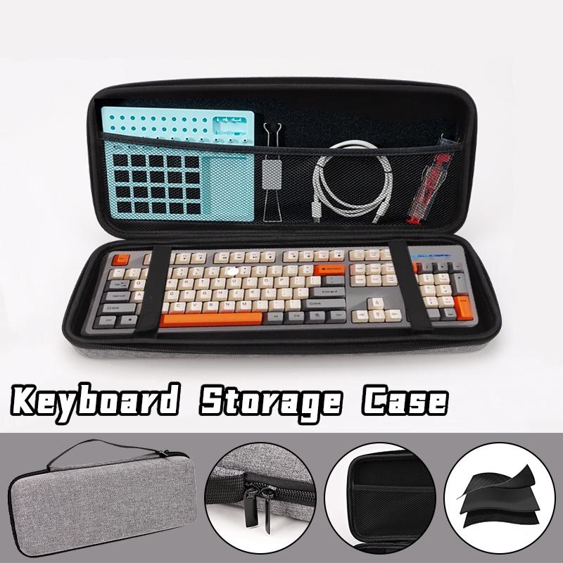 Mechanical Keyboard Case Storage Bag Dustproof Water-Resistant EVA Hard Shell Fits 61/68/75% Tkl 98 Full-Size Keyboards 2025 New