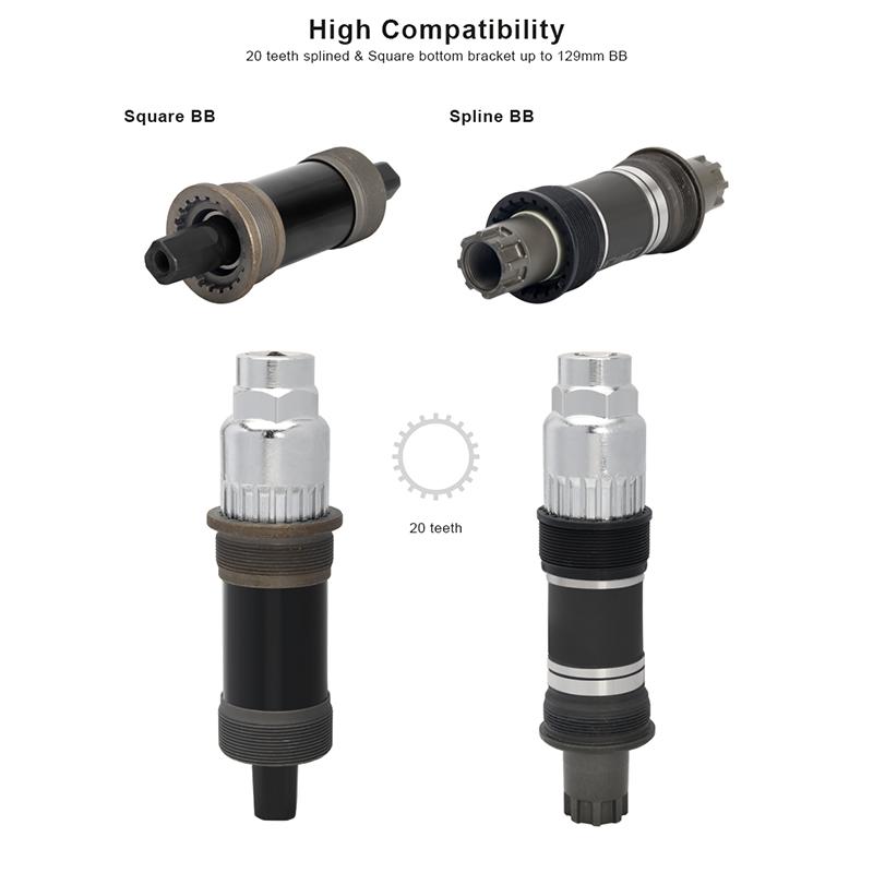 Cykel Vevlageravdragare BB Avdragare 20 Tänder Nyckel MTB Cykel Vevparti Avdragare Avdragare Vevlager Reparationstillbehör